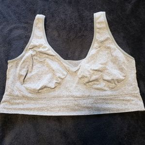 Gray Sports Bra Wirefree Size XL